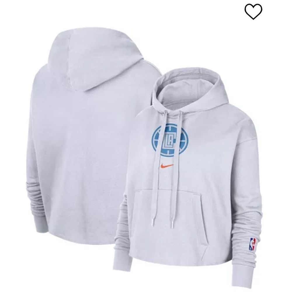 NIKE LA Clippers Essential Logo Cropped Pullover Hoodie - Picture 3 of 7